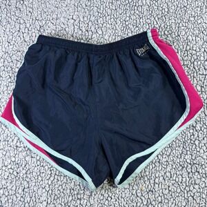 Everlast Sport Womens Navy Blue Pink Mesh Running Shorts Size Medium Athletic